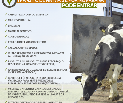 Instrução Normativa do MAPA altera regras de trânsito animal no Paraná